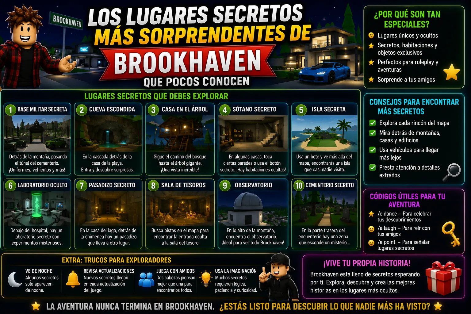 Los lugares secretos más sorprendentes de Brookhaven que pocos conocen