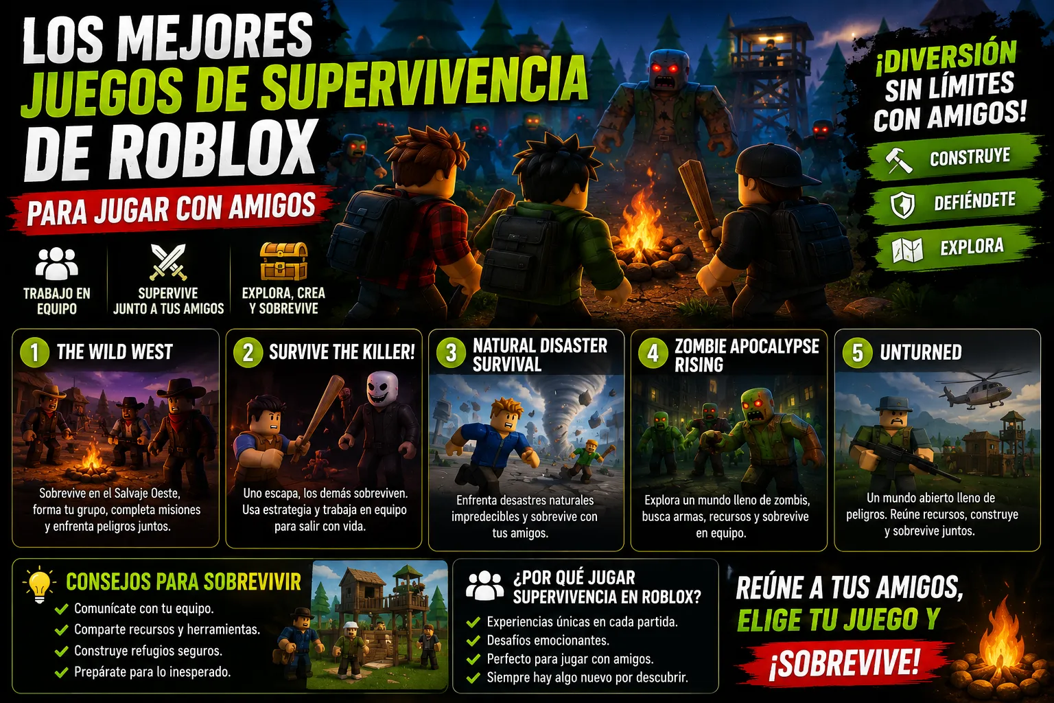Los mejores juegos de supervivencia de Roblox para jugar con amigos